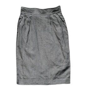 Vintage Christian Dior Wool Houndstooth Pencil Skirt
